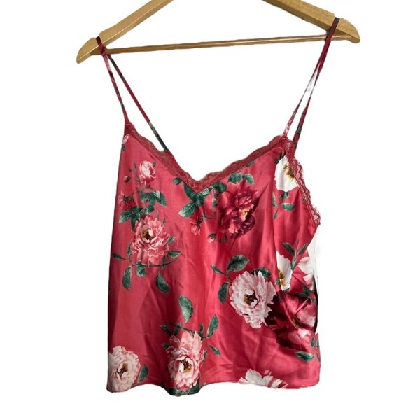 INC International Concepts Women's XS Lace Trim Floral Satin Pajama Set Feminine - Picture 4 of 6